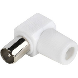 VIVANCO COAX ANGLED PLUG white - (48007)