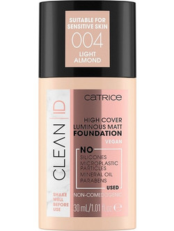 Catrice Clean ID High Cover Luminous Matt 004 Light Almond Liquid Foundation 30ml
