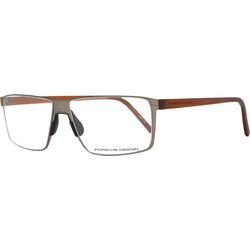 Porsche Design P8308 B Ανδρικός Σκελετός Γυαλιών Οράσεως Μεταλλικός Ασημί Καφέ
