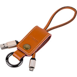 Καλώδιο-Μπρελόκ micro-USB Δερμάτινο Καφέ Remax rc-034m