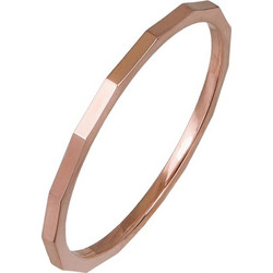 Pink gold γυναικείο βεράκι με τετραγωνάκια Κ9 037730 037730 Χρυσός 9 Καράτια