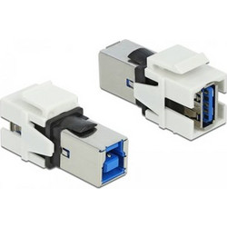 Delock Keystone Module USB 3.0 A female to USB 3.0 B female white (86394)