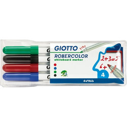 Μαρκαδοροι Ασπροπινακα Μεσαιοι Giotto 4 Τεμαχιων (000413300)