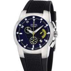 Festina Ανδρικό Ρολόι Χρονογράφος με Μπλε Καουτσούκ Λουράκι F6727/4