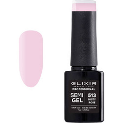 Elixir Semigel 513 Misty Rose Ημιμόνιμο Βερνίκι Νυχιών 5ml