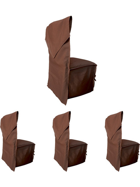 Σετ 4 Τεμ Καλύμματα Καρέκλας Λονέτα Palatex Brown 908