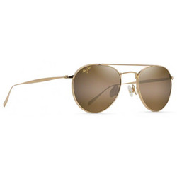 Maui Jim Pisces H548N-16 Ανδρικά Γυαλιά Ηλίου Aviator Μεταλλικά Χρυσά με Καφέ Καθρέπτη Φακό