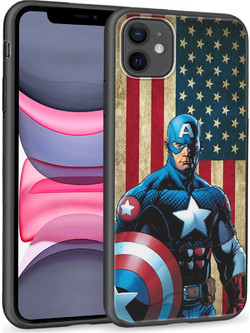 Θήκη iPhone 11 Black TPU - Captain America