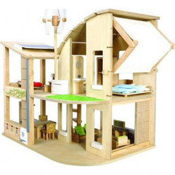 PlanToys Οικολογικό Κουκλόσπιτο με Επίπλωση Ξύλινο 11998