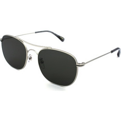 Dunhill SDH050 0W01 Ανδρικά Γυαλιά Ηλίου Στρογγυλά Μεταλλικά Ασημί με Μαύρο Polarized Φακό