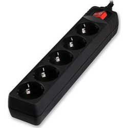 Πολύπριζο Sonora PSB501-3M - 5 x Schuko - 3m - Black SONORA PSB501-3M