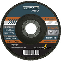 ΔΙΣΚΟΣ ΛΕΙΑΝΣΗΣ THUNDER-CUT INOX ΜΕ ΦΥΛΛΑΡΑΚΙΑ CERAMIC BORMANN BHT2011 125X22 40 20ΤΕΜ (035688)