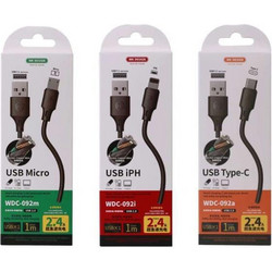 Charging Cable WK Micro Black 1m Full Speed Pro WDC-092 2.4A
