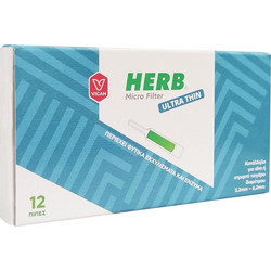 VICAN HERB Micro Filter Ultra Thin, Φίλτρα για Τσιγάρο - 12τεμ