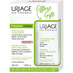 Uriage Hyseac 3 Regul Global Tinted SPF30 40ml + Thermal Micellar Water Oilly Skin 100ml