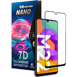Crong 7D Nano Flexible Glass - Fullface Αντιχαρακτικό Υβριδικό Γυαλί Οθόνης Samsung Galaxy Μ22 - Black - 0.3mm (CRG-7DNANO-SGM22)