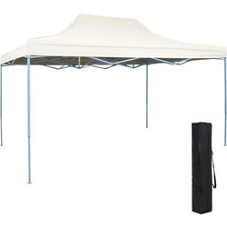 Hoppline Gazebo Πτυσσόμενο Κιόσκι σε λευκό χρώμα με μεταλλικό σκελετό, 2.9x4.5x3m, HOP1000808-3 - Hoppline