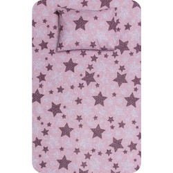 Borea Σετ Παιδικά Σεντόνια Μονά Βαμβακερά 160x240 Sky Pink