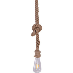 Home Lighting Maya Κρεμαστό Φωτιστικό Οροφής με Σχοινί Μονόφωτο E27 Μαύρο 77-3570