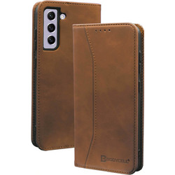 Bodycell PU Leather Book Case Brown (Samsung Galaxy S21 FE)