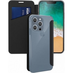 Muvit France Folio Case Transparent / Black (iPhone 13 Pro)