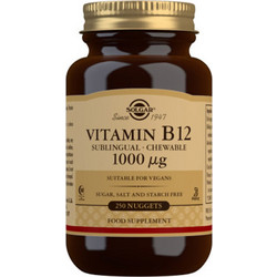 Solgar B12 1000μg 250 Μασώμενα Δισκία