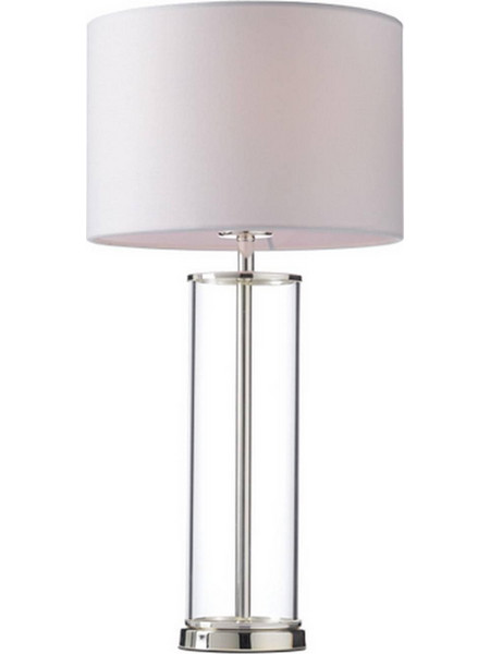 Aca OD90801TWS Πορτατίφ Ε27 Λευκό Ασημί Φ25xΥ48cm