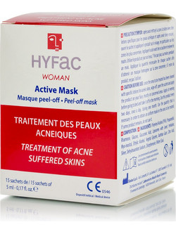 Biorga Hyfac Woman Active Peel-Off Μάσκα Προσώπου για Καθαρισμό & Ακμή 15τμχ