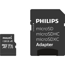 Philips microSDXC 128GB Class 10 U1 V10 A1 + Adapter