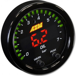 AEM X-Series 100 PSI/7 BAR Ψηφιακό Όργανο Πίεσης Λαδιού/Καυσίμου