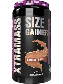 Anderson Xtra Mass Size Gainer Huzelnut Coffee Πρωτεΐνη Ορού Γάλακτος Όγκου 1.1kg
