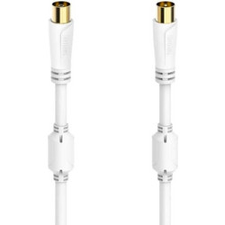 Hama Καλώδιο Κεραίας Coax Male to Coax Female 1.5m White 205246