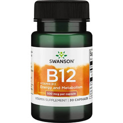 Swanson B12 500mcg 30 Κάψουλες