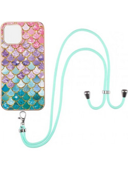 ΘΗΚΗ ΠΡΟΣΤΑΣΙΑΣ ΓΙΑ IPHONE ΜΩΒ MERMAID COLOURFUL