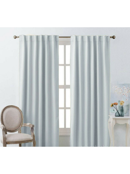 Sidirela Κουρτίνα με Τρουκς 140x260 Light Grey E-2643