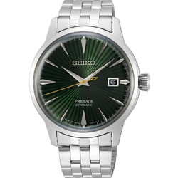Seiko Presage Ανδρικό Ρολόι Αυτόματο με Ασημί Μεταλλικό Μπρασελέ SRPE15J1