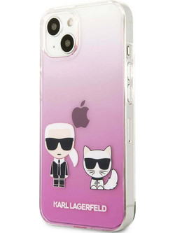 Karl Lagerfeld Karl & Choupette Back Cover Pink (iPhone 13 mini)