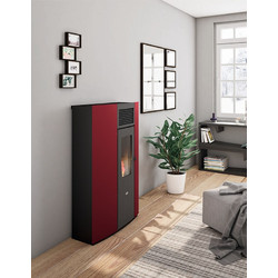 Eva Calor Perla Red Σόμπα Pellet Αερόθερμη 8kW