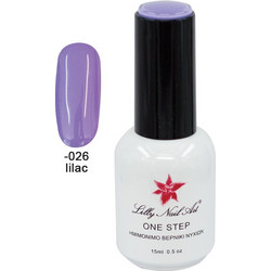 Lilly Nail Art One Step Lilac Ημιμόνιμο Βερνίκι Νυχιών 15ml