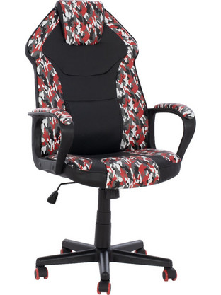 HomeMarkt Fantasy Καρέκλα Gaming Δερματίνης Μαύρη Πολύχρωμη HM1164.10