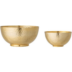 Μπωλ Camelia (Σετ 2Τμχ) 82049383 16,5x9/23x12cm Gold Bloomingville Αλουμίνιο
