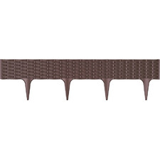 Prosperplast Φράκτης Κήπου Garden Border Καφέ 5 τεμ. IBRA-R222