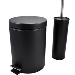 Chios Hellas Κάδος Πεντάλ και Πιγκάλ Μονόχρωμο 31860 31861 Σετ Μαύρο