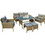 Woodwell California Σετ Τραπεζαρία Κήπου Rattan 4τμχ Ε6755,1