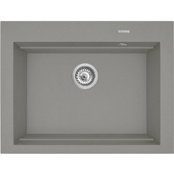 Pyramis Pyragranite Siros Υποκαθήμενος Νεροχύτης Γρανίτη Industrial Grey 67x51.5cm