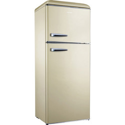 Robin RB-280 Retro Δίπορτο Ψυγείο 280lt Full No Frost Υ157xΠ60xΒ70cm Μπεζ