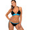 Bikini Set Μαύρο Μπλε M-717