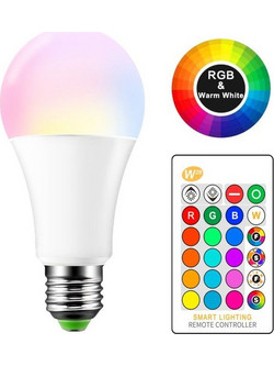Led Λάμπα RGB με Τηλεχειριστήριο E27