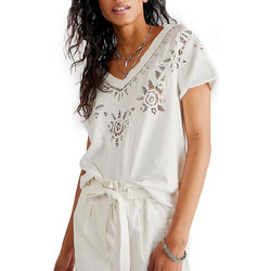 Μπλούζα Κοντομάνικη Free People Lyla OB1472618-WHITE Γυναικείο