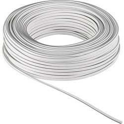 POWERTECH καλώδιο ήχου 2x 0.75mm CAB-SP027, Copper, 10m, λευκό CAB-SP027